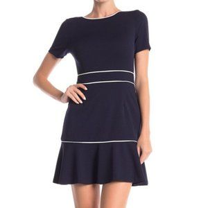 NORDSTROM - LOVE...ADY Contrast Piping Flounce Hem Dress - NWT